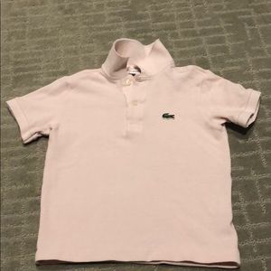 Lacoste light pink size 4t polo